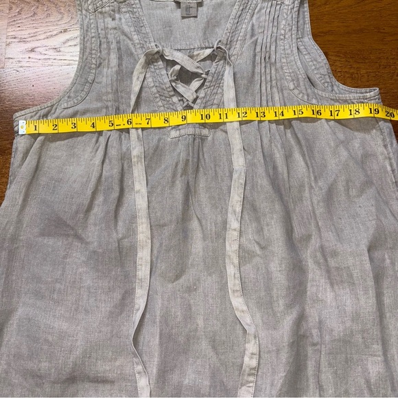 Artisan NY 100% Linen Sleeveless Lace-Up Dress | Size M - Picture 3 of 8